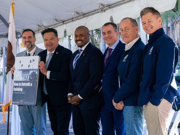 Library Director, Mayor and City Council Members at Central Groundbreaking